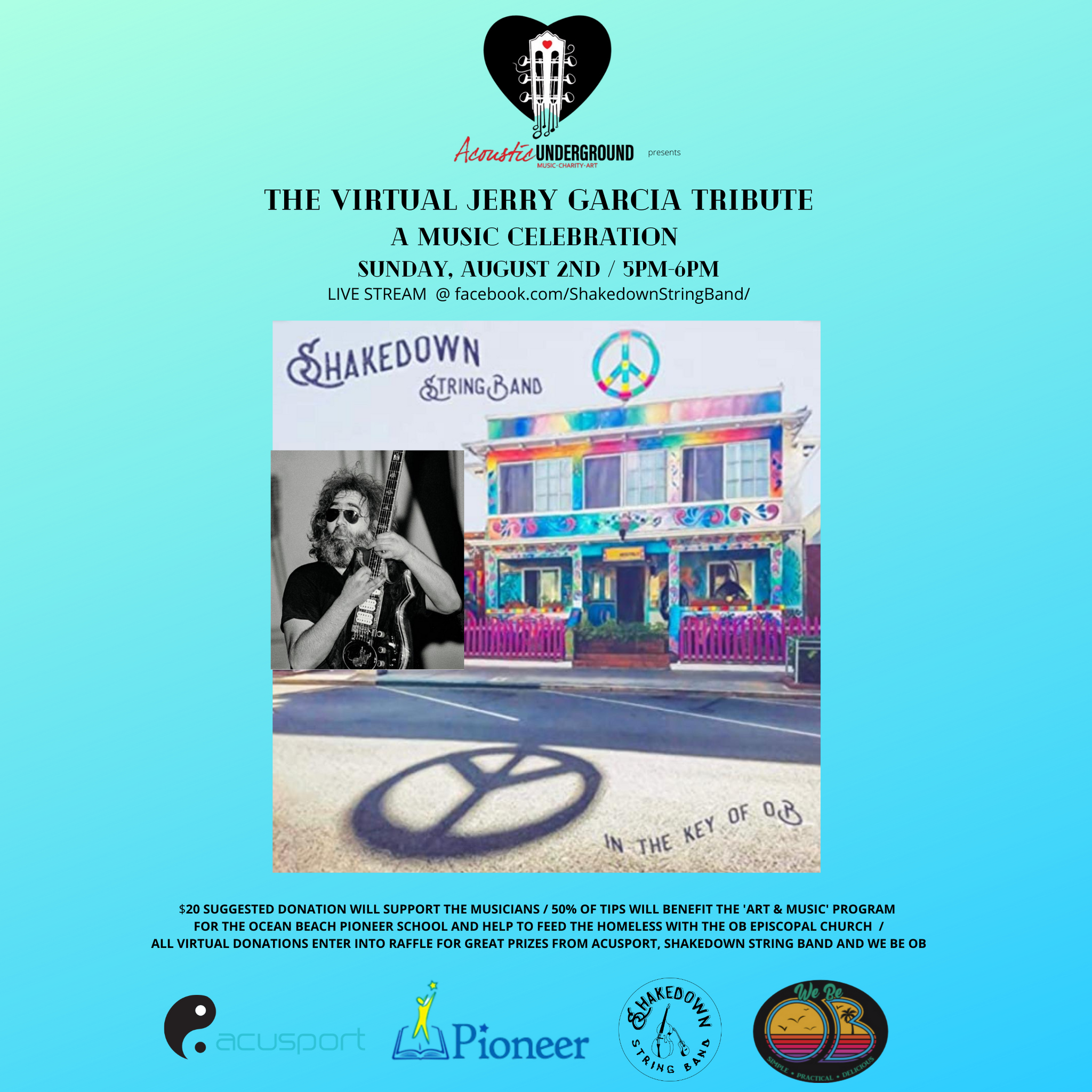 The Virtual Jerry Garcia Tribute ~ A Music Celebration Virtual Concert Benefit